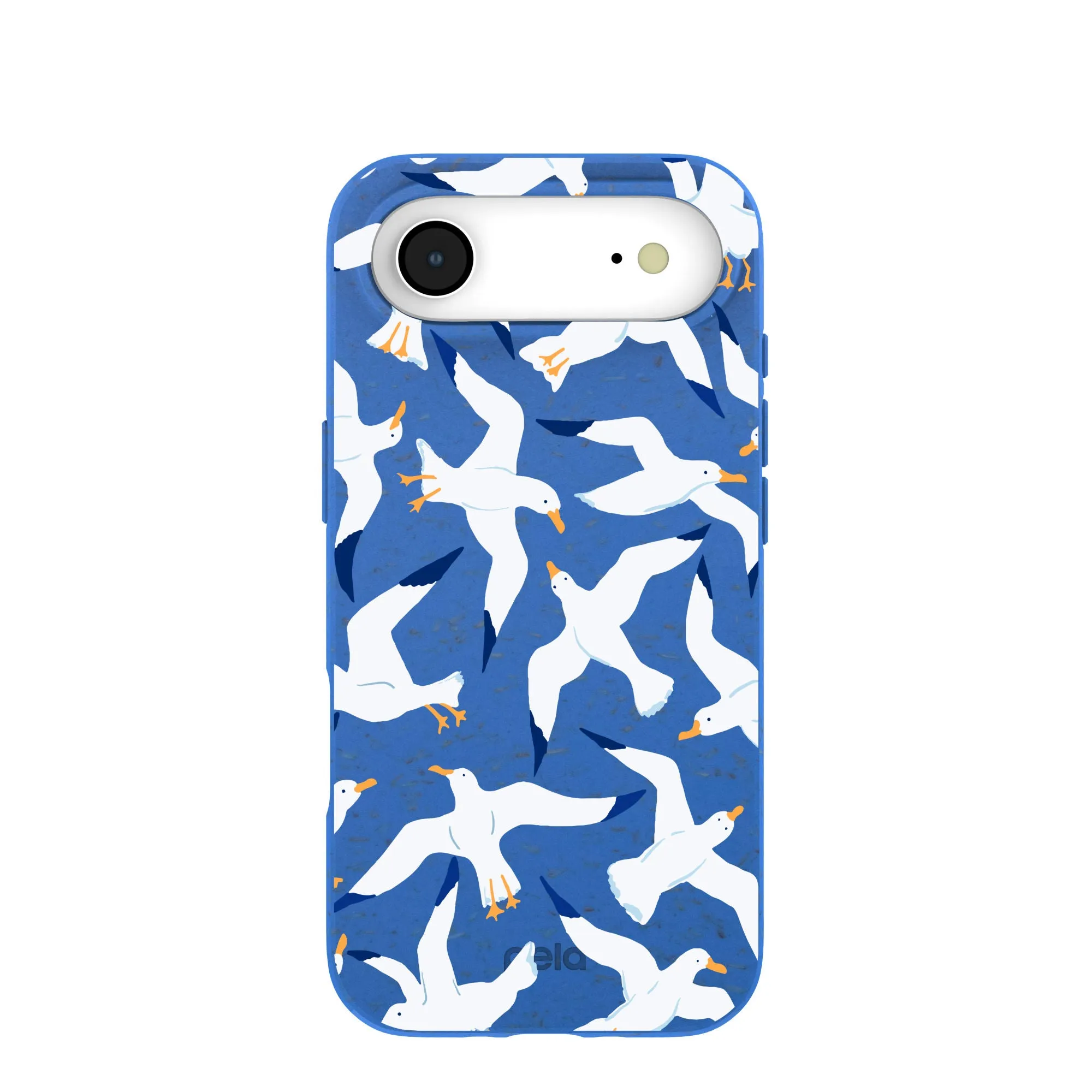 Gloss Surface Layer Electric Blue Seagulls iPhone Air Case
