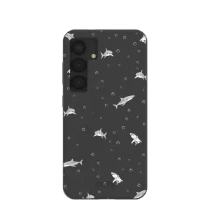 Black Lil Sharks Samsung Galaxy S25 Case Grip Texture Full Coverage