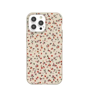 London Fog Dainty Flowers iPhone 13 Pro Max Case Soft Grip Layer Compact Design