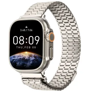 Apple Watch Luxury Metal Mesh Strap (Starlight) Minimal Sporty Look Rugged Comfort Style