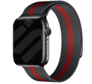 Apple Watch Milanese Strap (Black/Red) Breathable fabric