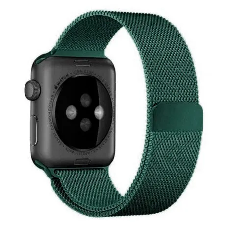 Comfort Layer Outdoor Wear Apple Watch Milanese Strap (Dark Green)