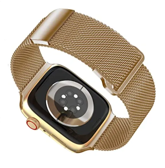 Lightweight Band Apple Watch Milanese Strap with Buckle (Rose Gold)