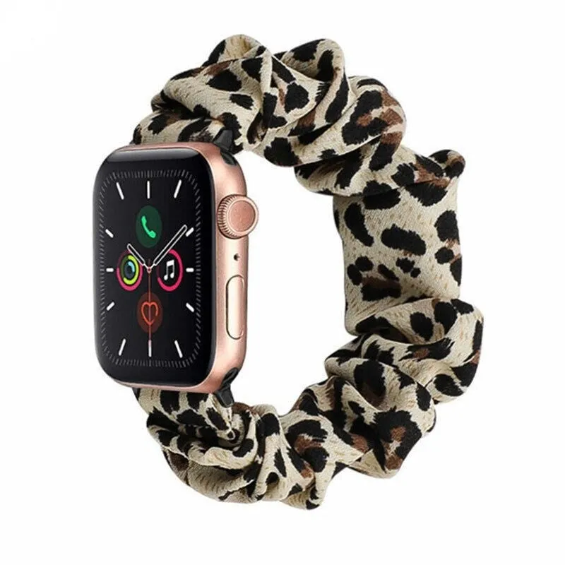 Classic Appeal Apple Watch Scrunchie Strap (Leopard)