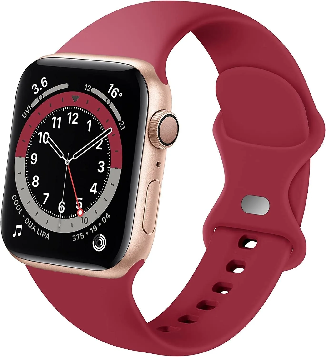 Classic Minimal Design Apple Watch Silicone Strap Classic (Burgundy)
