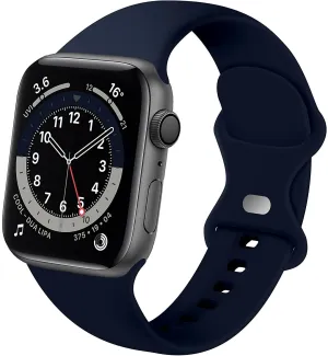 Scratch Resistant Apple Watch Silicone Strap Classic (Dark Blue)