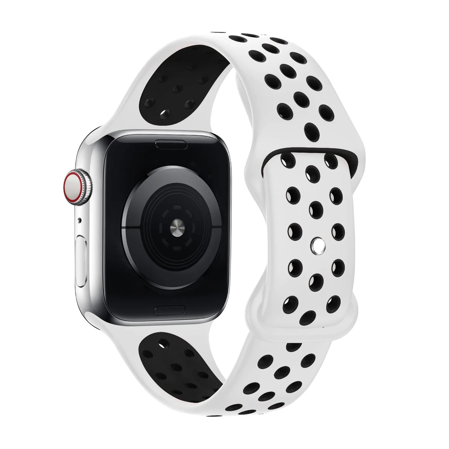 Apple Watch Sport Strap Classic (White/Black) All Day Support
