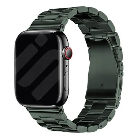 Apple Watch Steel Strap (Dark Green) Lightweight Strength Rugged Adventure Gear