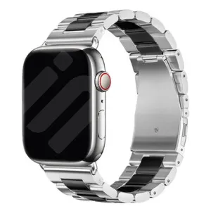 Apple Watch Steel Strap (Silver/Black) Comfortable Sport Wear