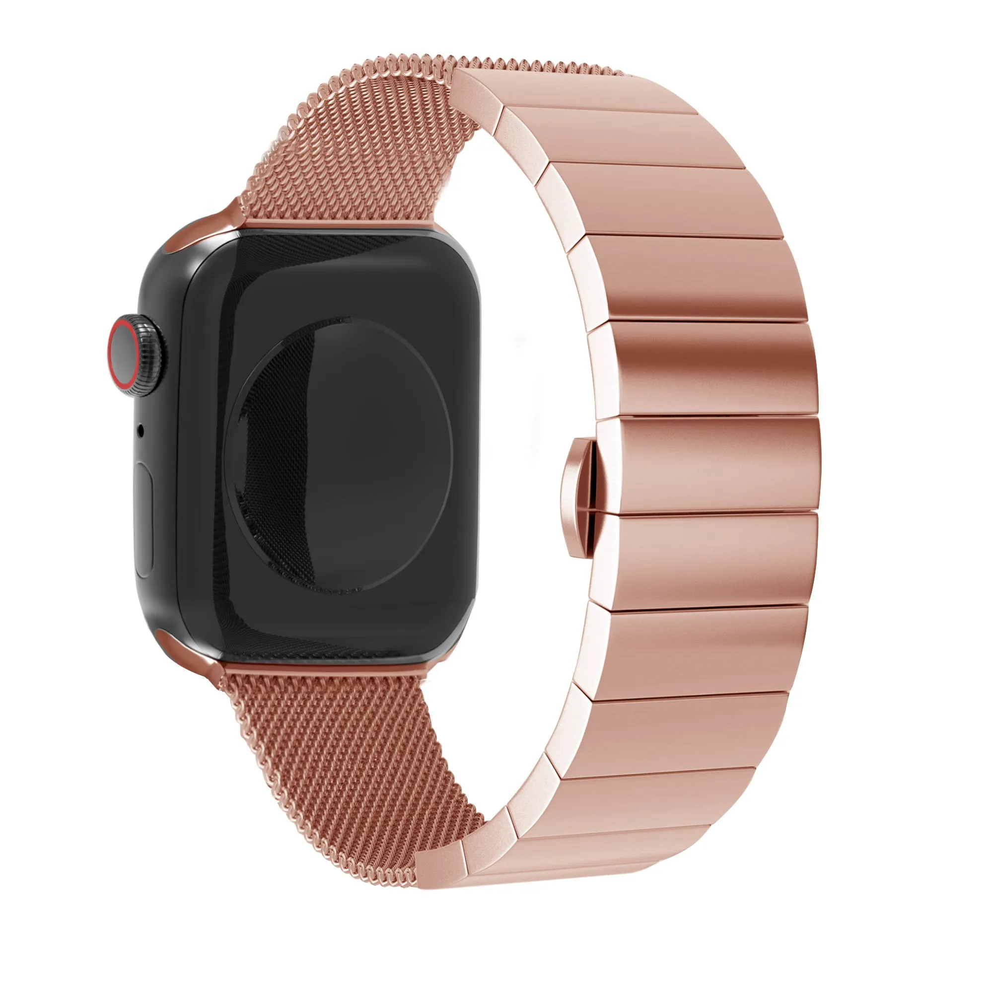 simple design Apple Watch Steel/Milanese Strap (Rose Gold)