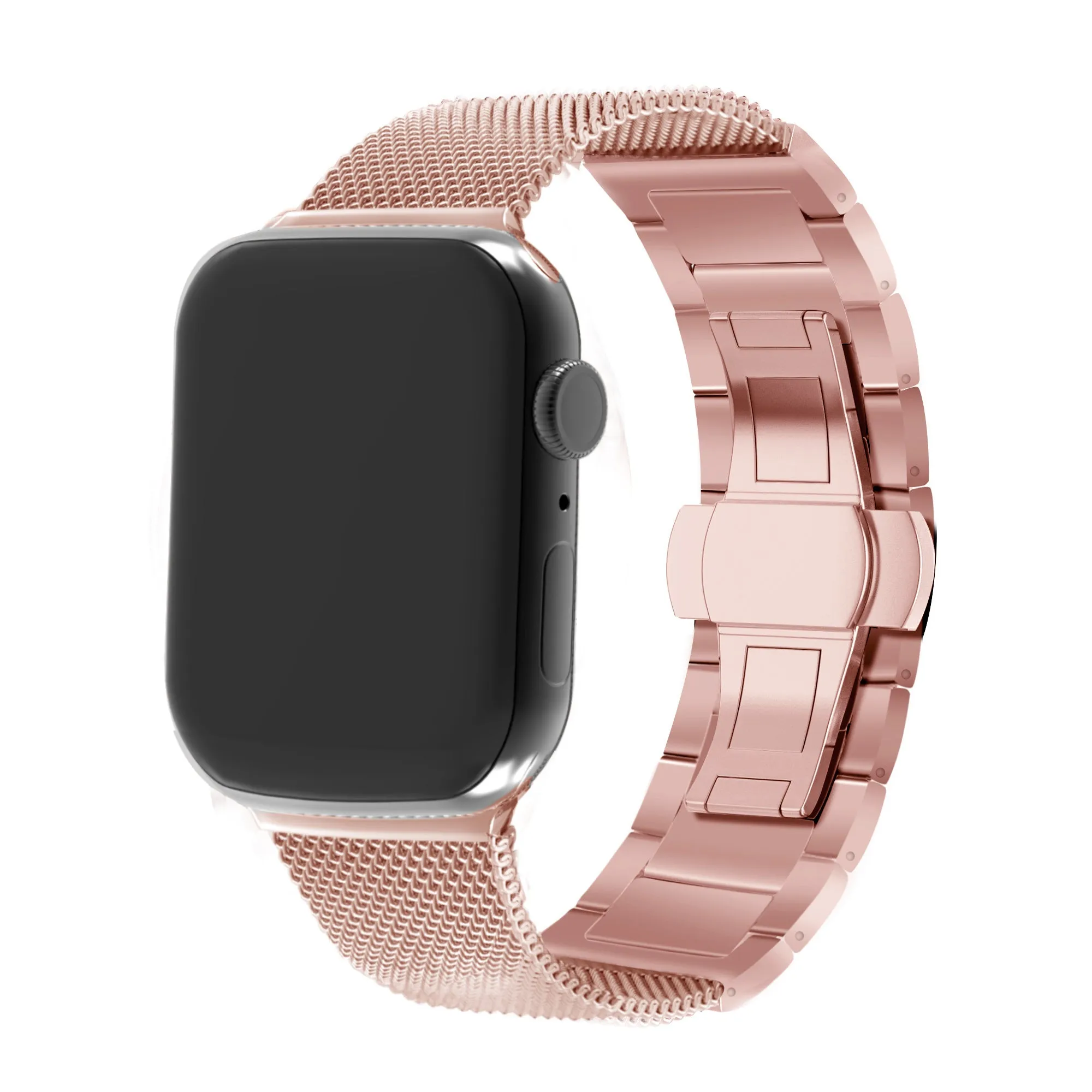 Apple Watch Steel/Milanese Strap (Rose Gold) Soft Lightweight Fit Comfort Shape