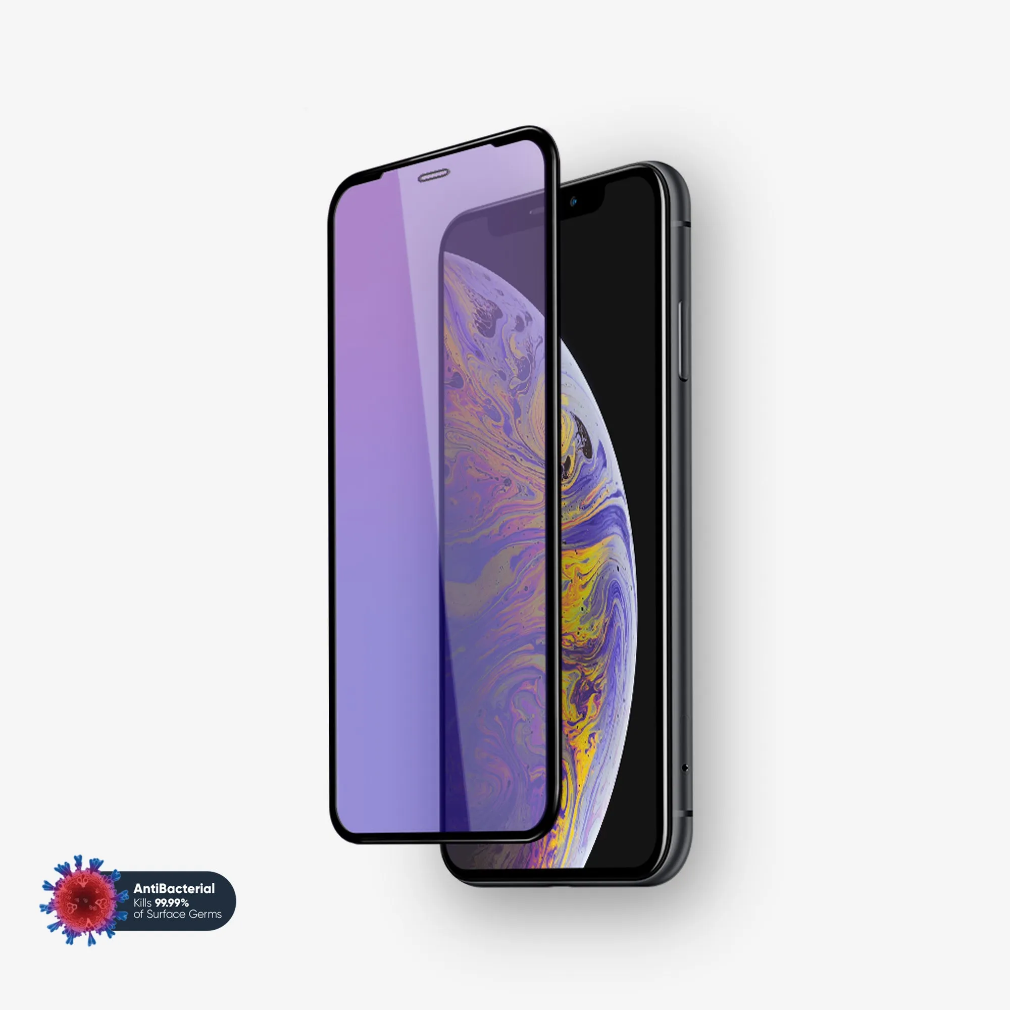 NanoArmour for iPhone XS / X Anti-Blue Light Screen Protector Case Friendly Daily Use Film Touch Guard