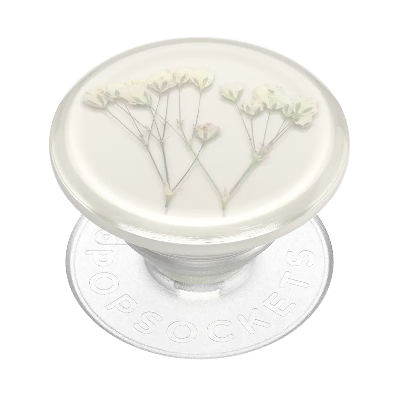 Pop Socket Hands-On Babys Breath Pressed Flower PopGrip