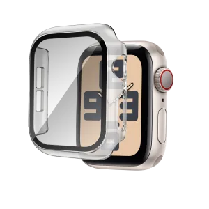 Hybrid Armor Layer Workout Frame Bandz Apple Watch 10 - 46mm PC Case with Glass (Transparent)