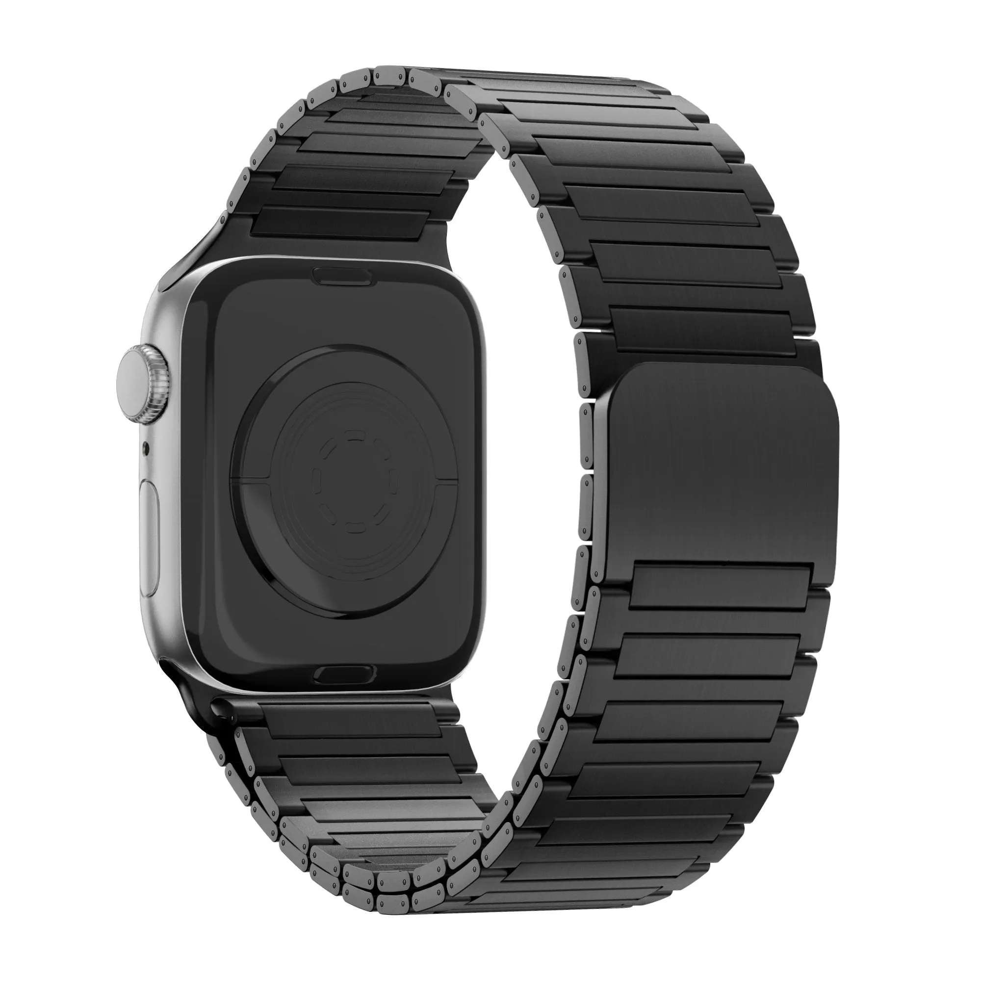 Lightweight Strength Bandz Apple Watch Magnetic Steel Strap 'Deluxe' (Black)