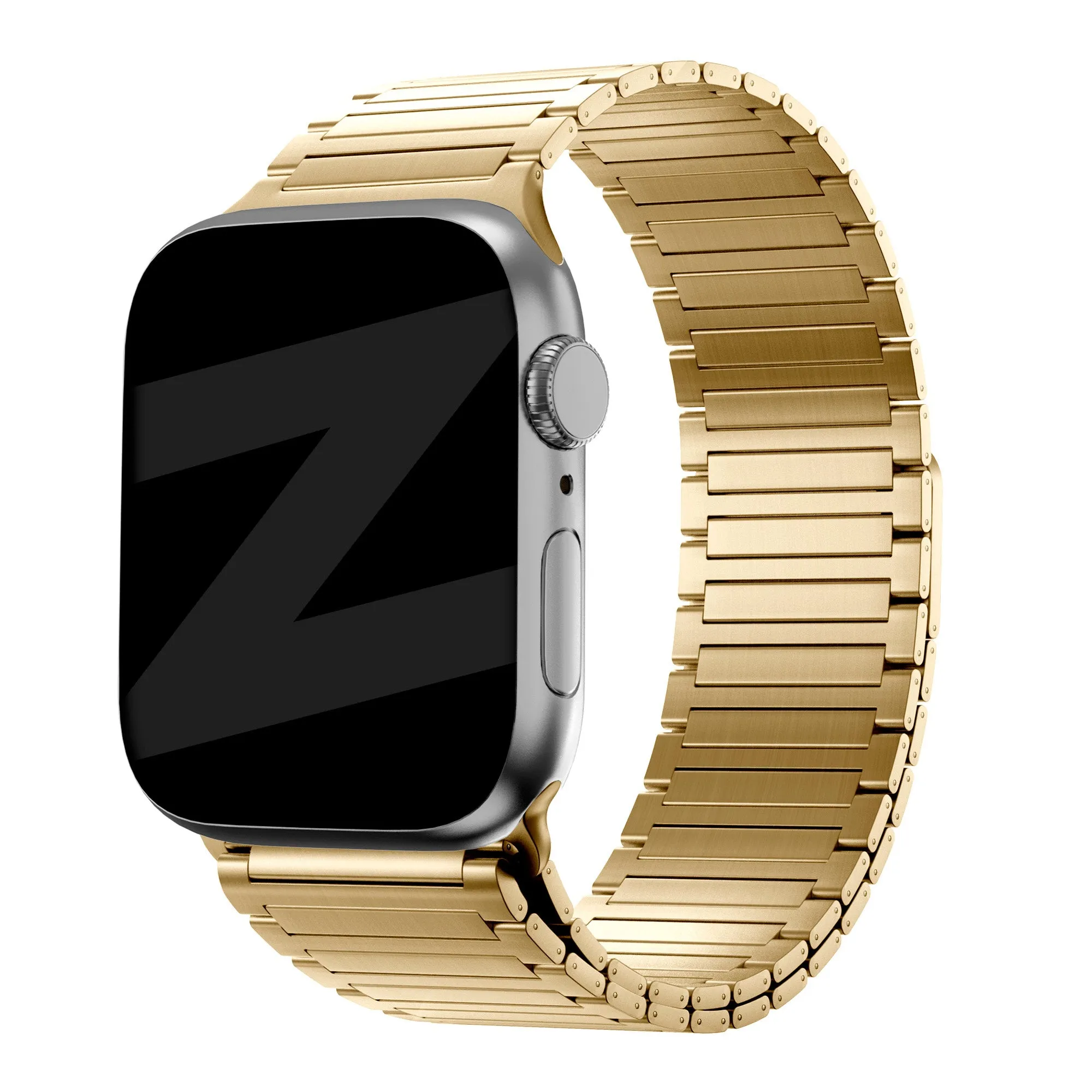 Flexible Fit Bandz Apple Watch Magnetic Steel Strap 'Deluxe' (Gold)