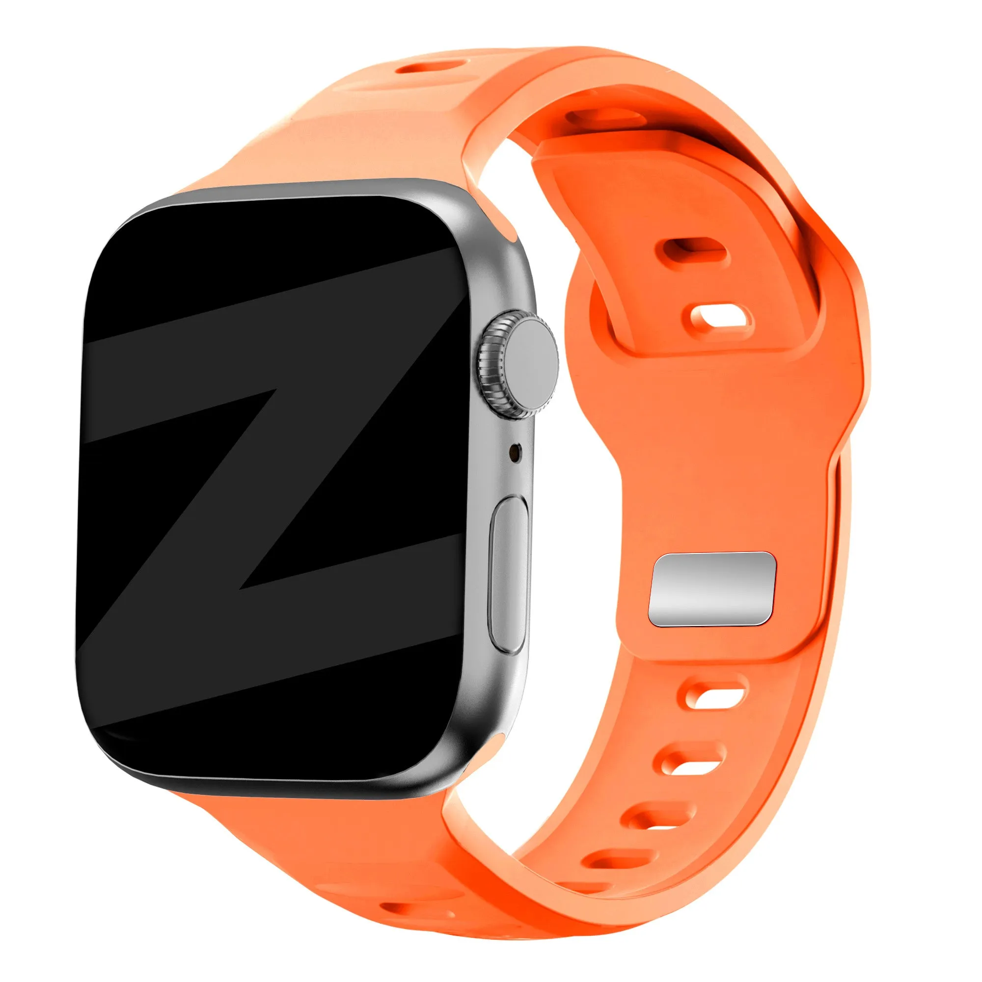 Bandz Apple Watch Silicone Strap 'Outdoor' (Orange) Minimal Elegant Look