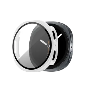 Impact Armor Guard Scratch Armor Guard Bandz Samsung Galaxy Watch 8 - 44mm PC Cover with Glass (White)