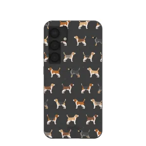 Rugged Detail Layer Black Beagle Buds Samsung Galaxy S25 Case