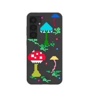 Creative Pattern Long Lasting Black Byte Bloom Samsung Galaxy S25 Case
