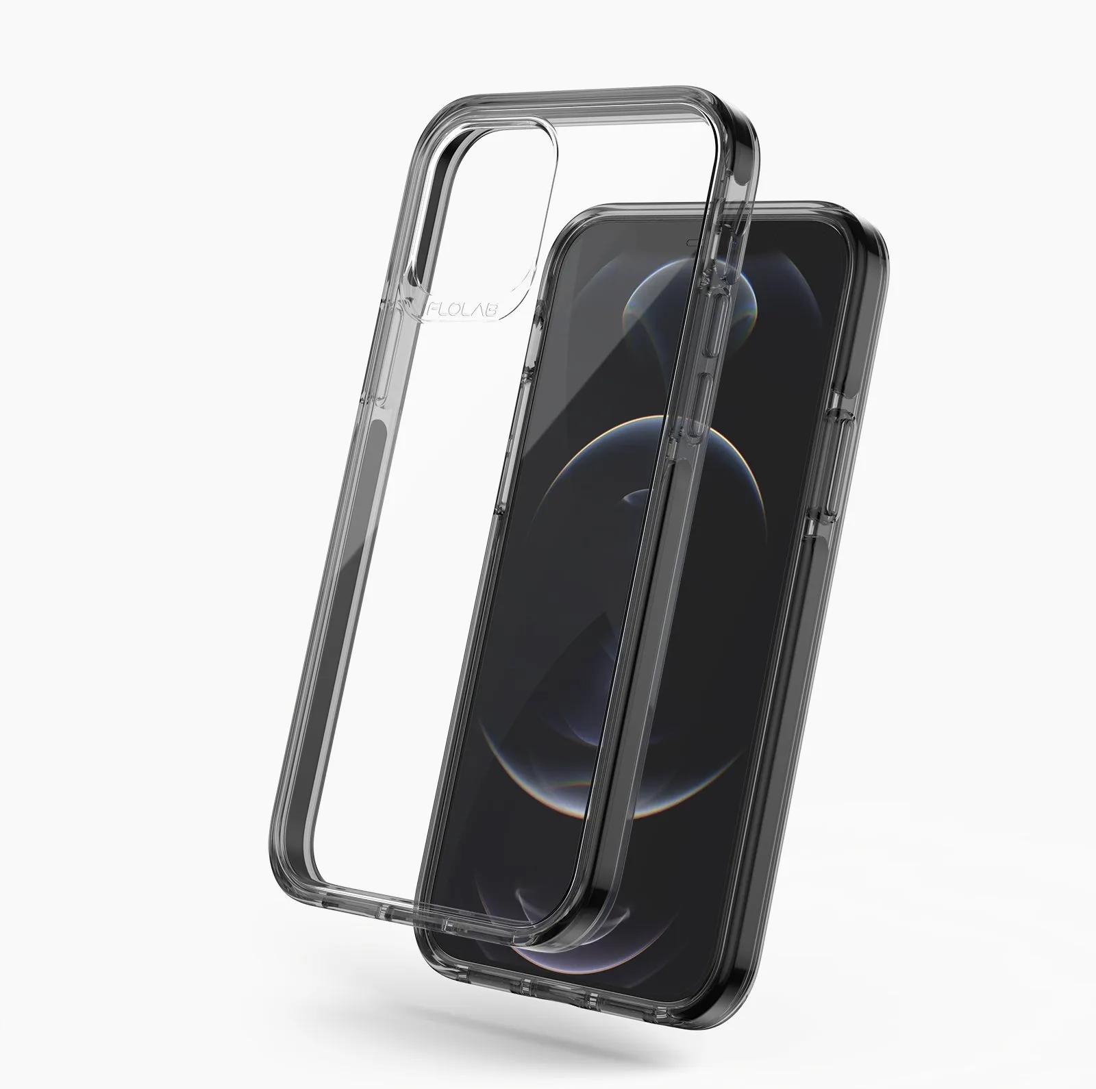 Black Clear for iPhone 12 Case TAFFYCA Series Impact Resistant Film