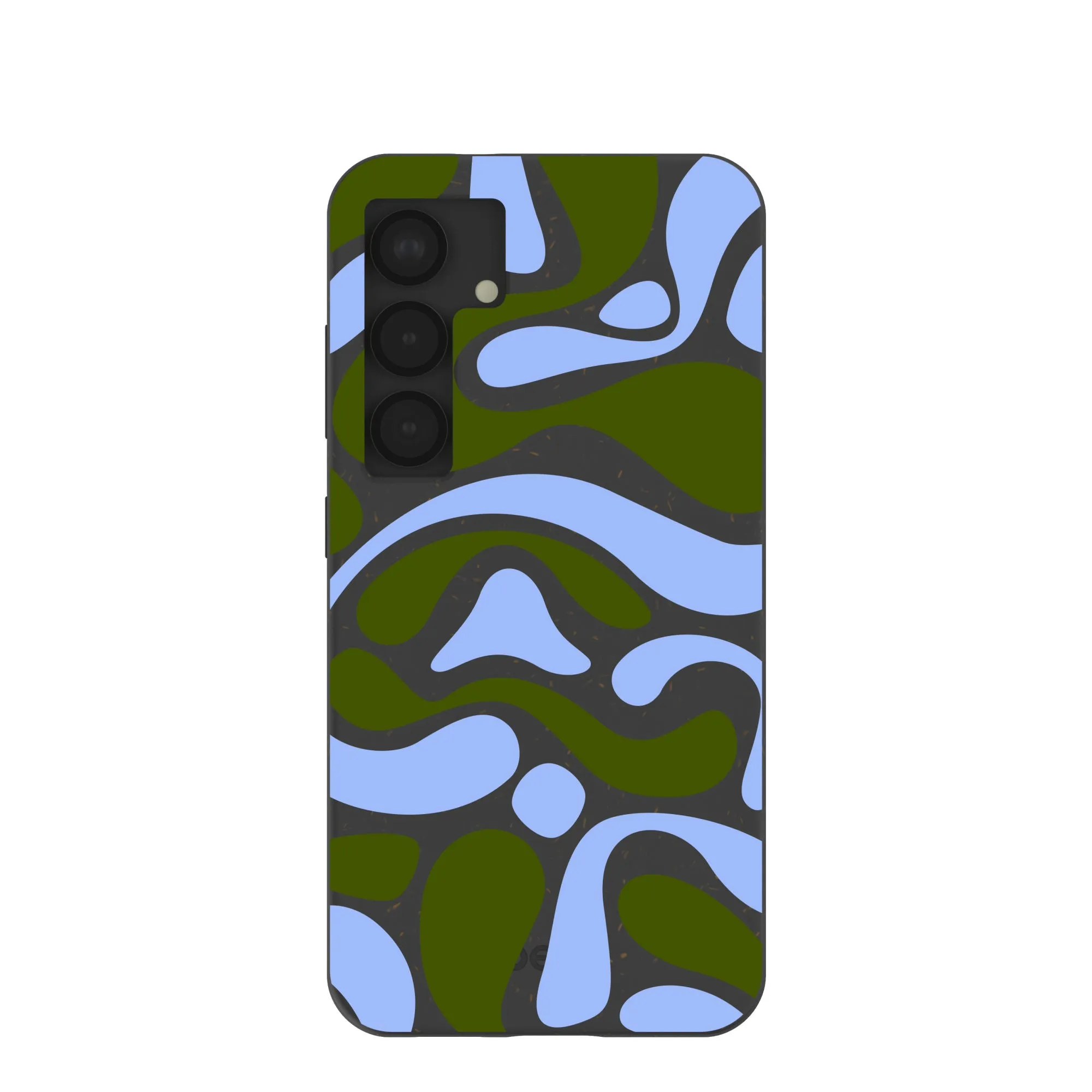 Polished Finish Black Curve and Flow Samsung Galaxy S25 Case