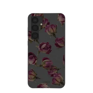 Black Dried Rosebuds Samsung Galaxy S25 (Plus) Case Color Finish Premium Detail Finish