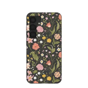 Modern Accent Flexible Grip Texture Black Fairy Forest Samsung Galaxy S25 Case
