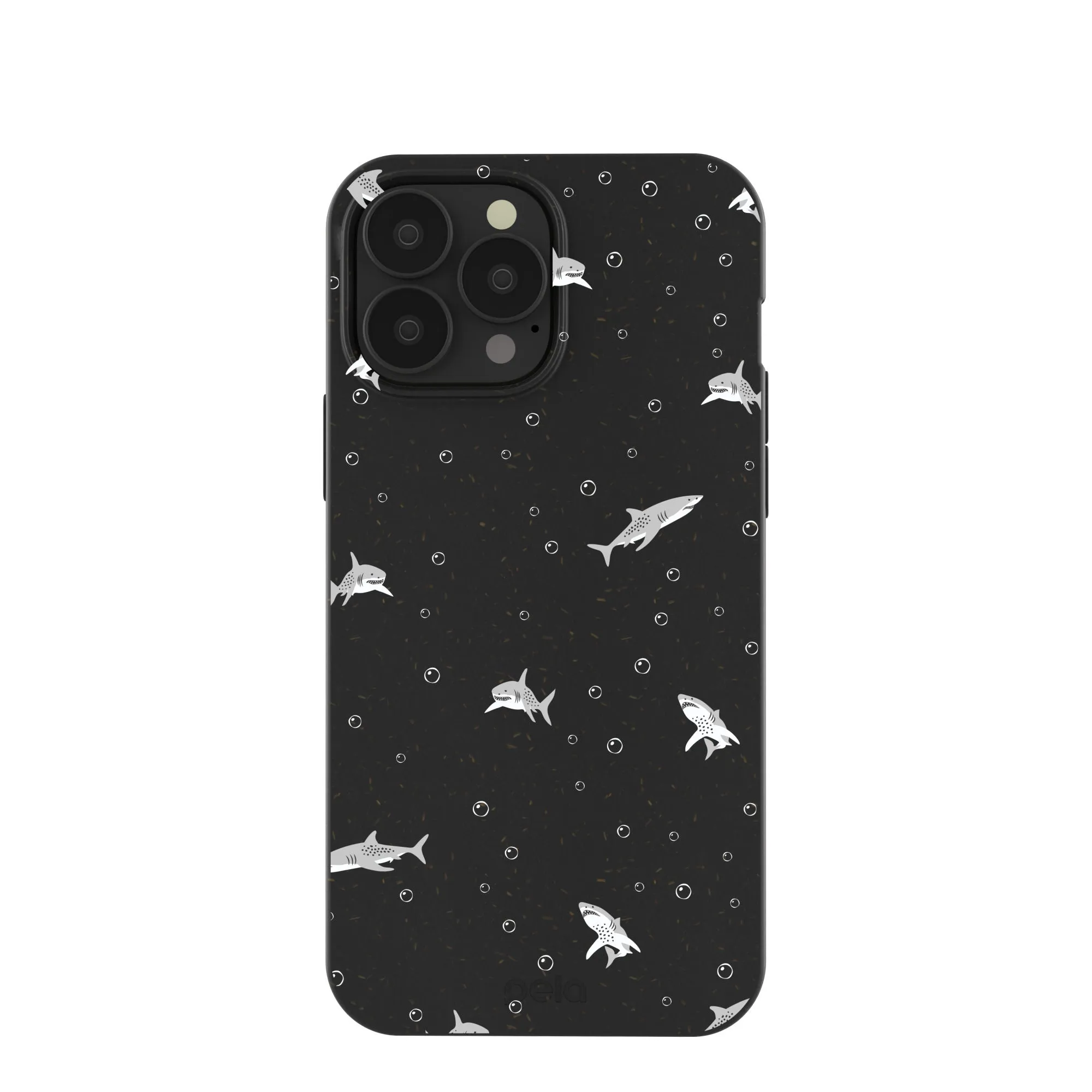 Black Lil Sharks iPhone 13 Pro Max Case Trendy Pattern Durable Edge Layer