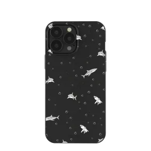 Black Lil Sharks iPhone 13 Pro Max Case Trendy Pattern Durable Edge Layer