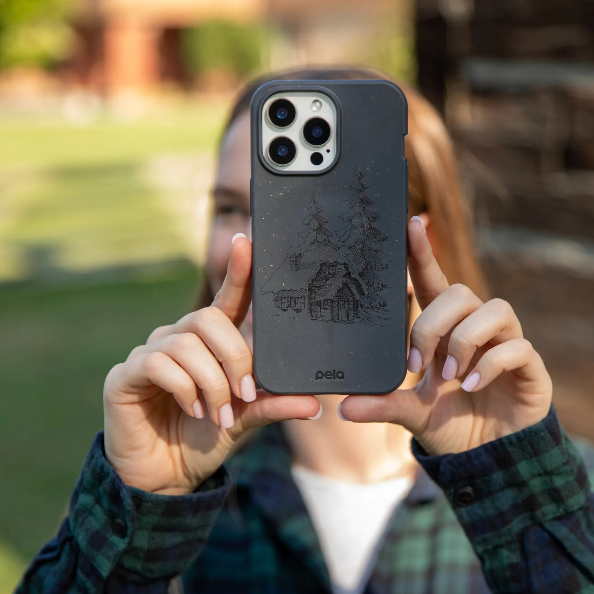 Black Lone Cabin iPhone Air Case Protective Quality