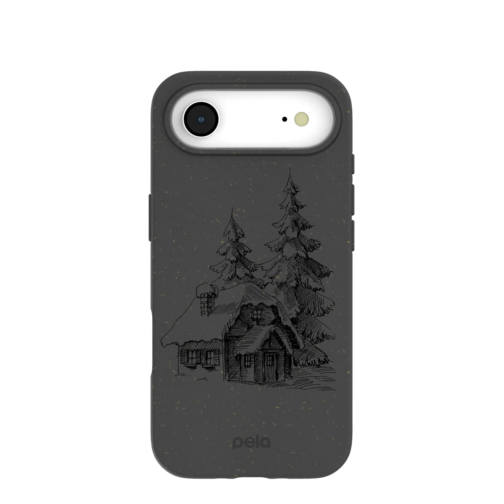 Black Lone Cabin iPhone Air Case Daily Essential Precision Cutouts