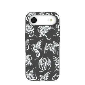 Clear Finish Matte Look Black Mythical Dragons iPhone Air Case