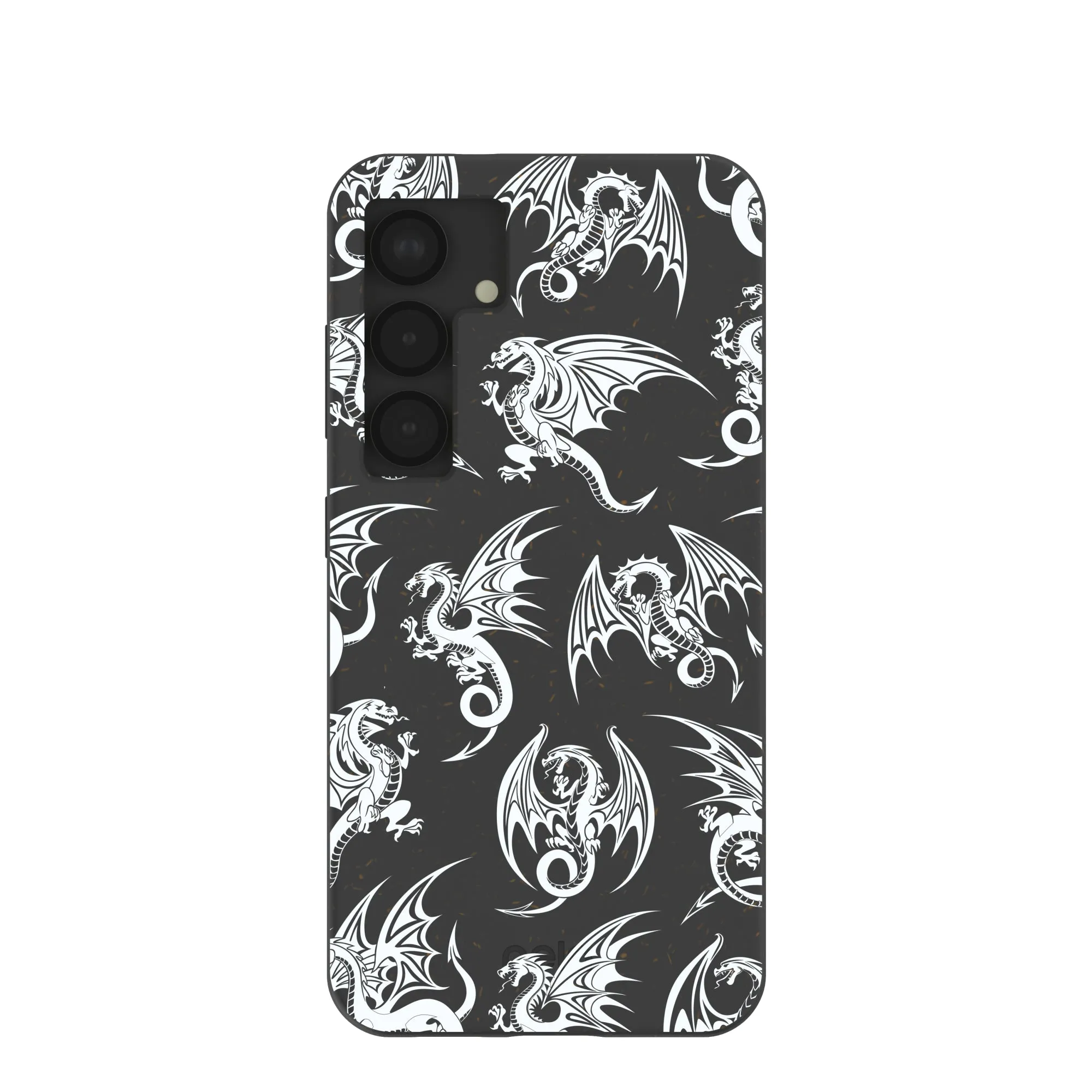 Black Mythical Dragons Samsung Galaxy S25 Case Full Coverage Durable Texture Layer