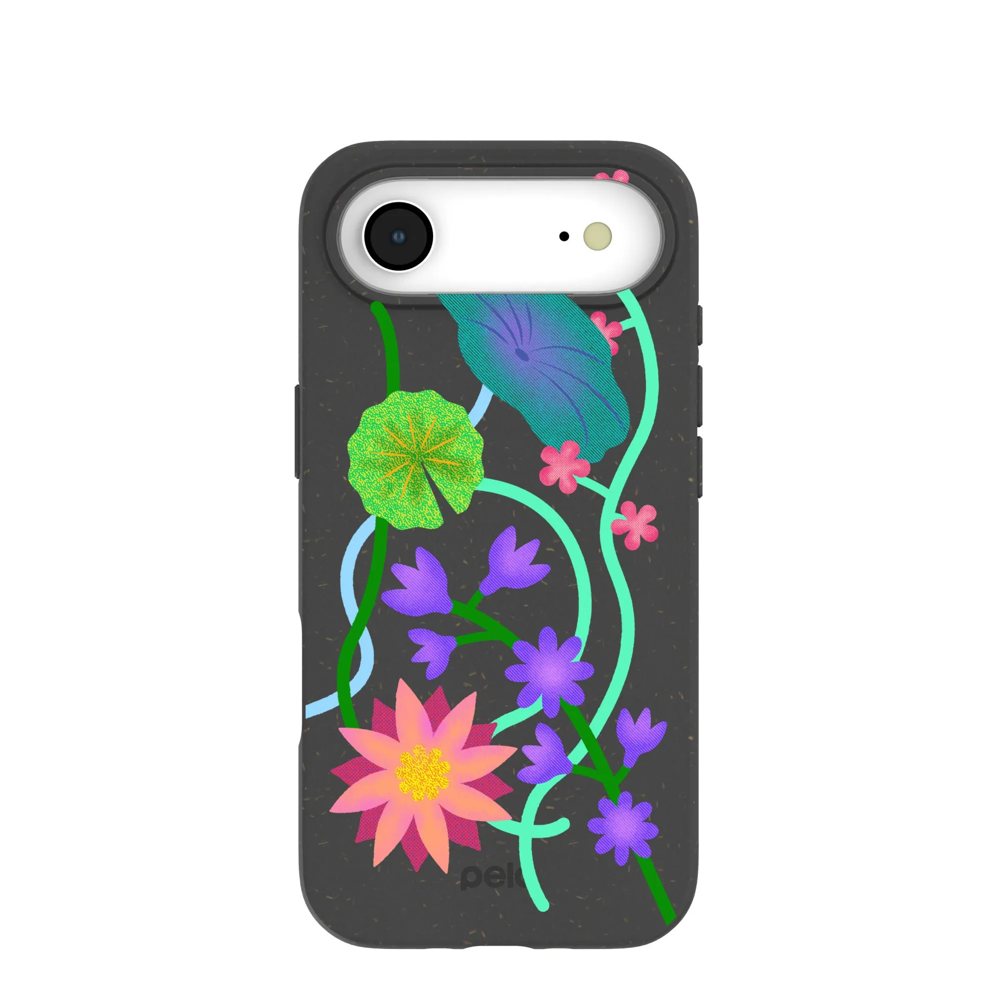 Matte Touch Vibrant Colors Black Neon Garden iPhone Air Case