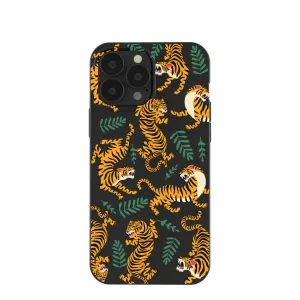 Black Playful Tigers iPhone 13 Pro Max Case Stylish Choice