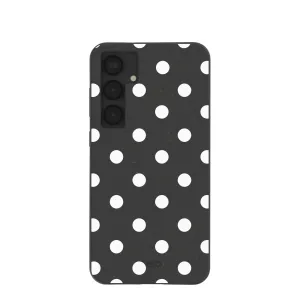 Smooth Touch Durable Texture Build Black Polka Confetti Samsung Galaxy S25 (Plus) Case