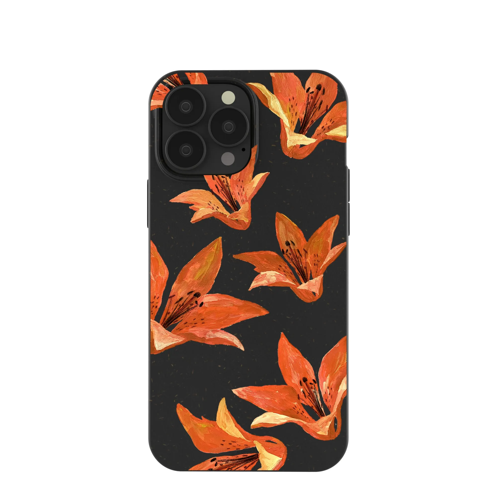 Durable touch Black Tiger Lily iPhone 13 Pro Max Case
