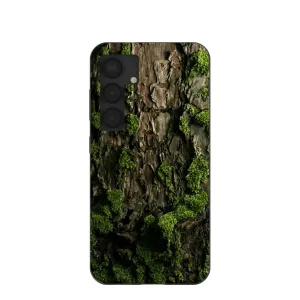 Black Tree Bark Samsung Galaxy S25 Case Minimal Detail Texture Fashion Design