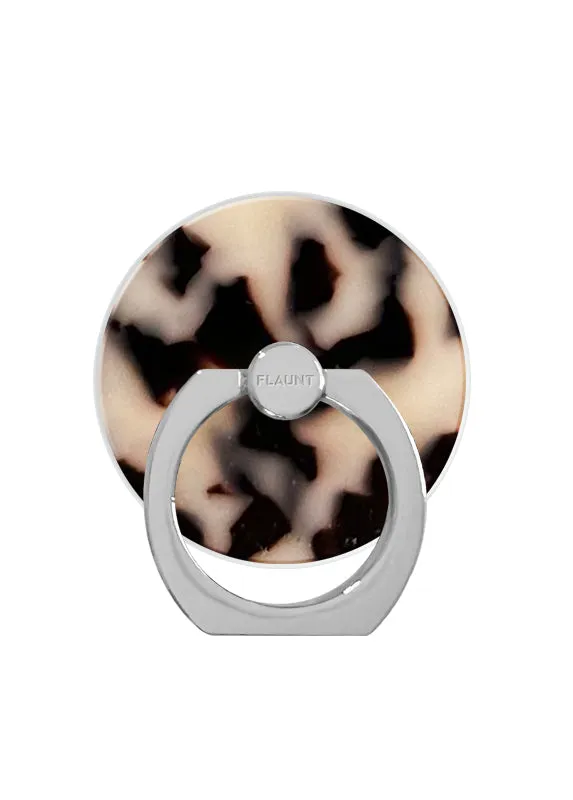 Travel-Friendly Mobile Ring Blonde Tortoise Shell Adhesive Phone Ring Stand