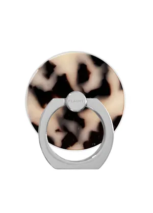 Travel-Friendly Mobile Ring Blonde Tortoise Shell Adhesive Phone Ring Stand