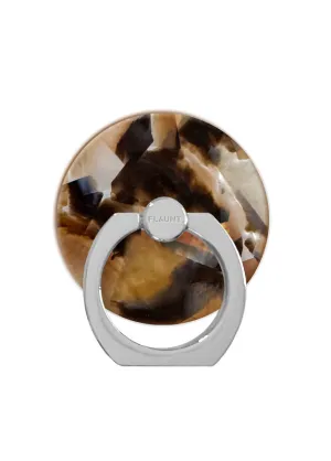 Rotatable Phone Grip Brown Abalone Shell Adhesive Phone Ring Stand
