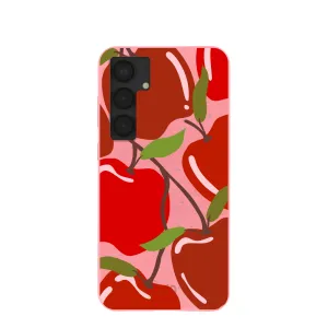 Bubblegum Pink Apple of My Eye Samsung Galaxy S25 (Plus) Case Grip Texture