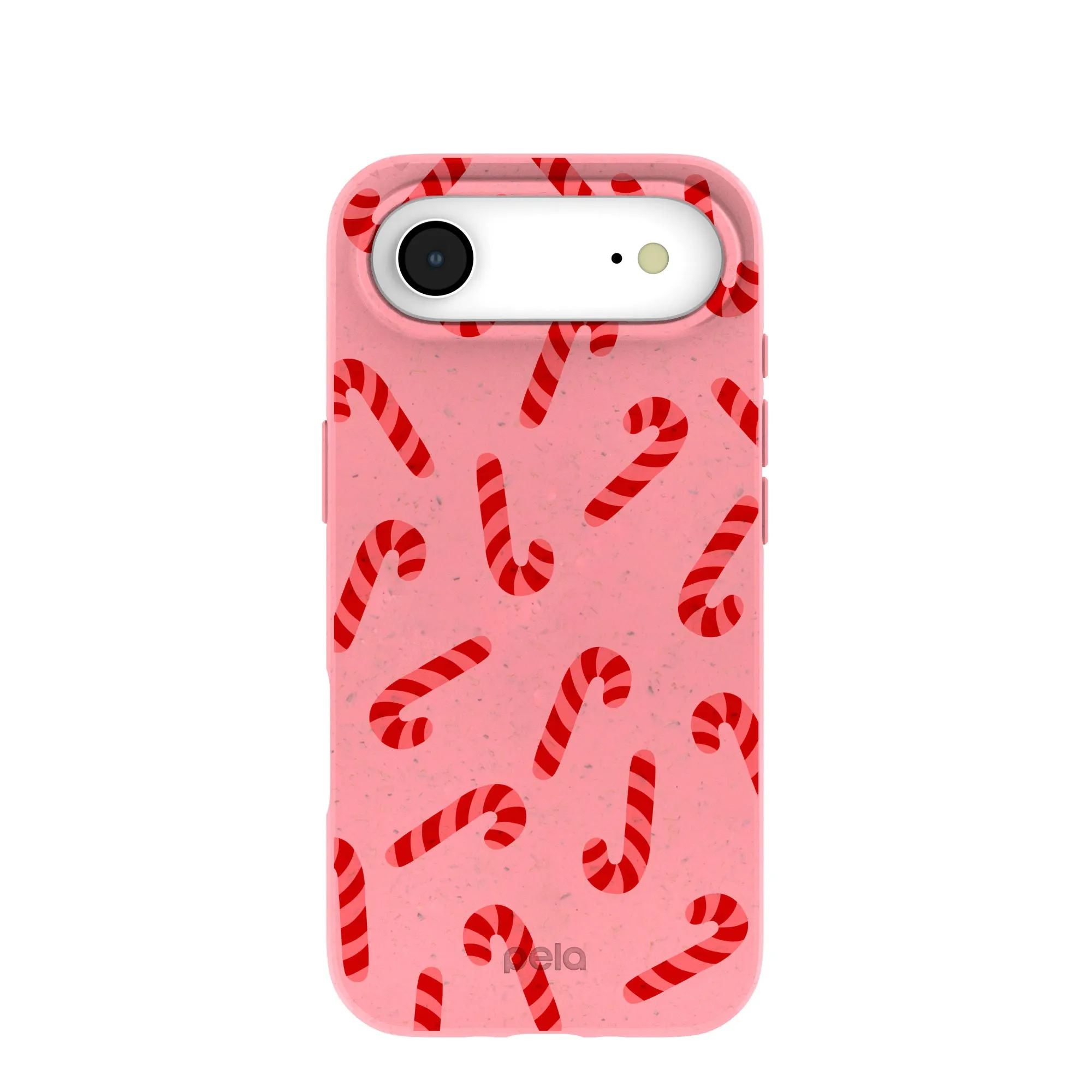 Bubblegum Pink Candy Cane Chaos iPhone Air Case Raised Bezels