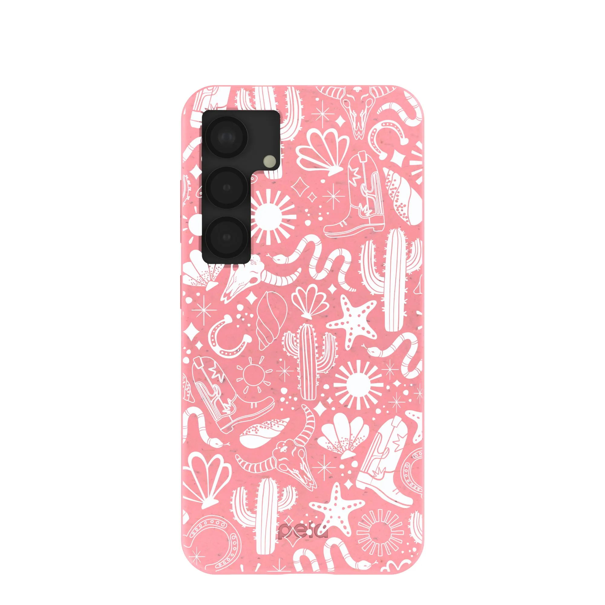 Bubblegum Pink Coastal Rodeo Samsung Galaxy S25 Case Hybrid Look Compact Look