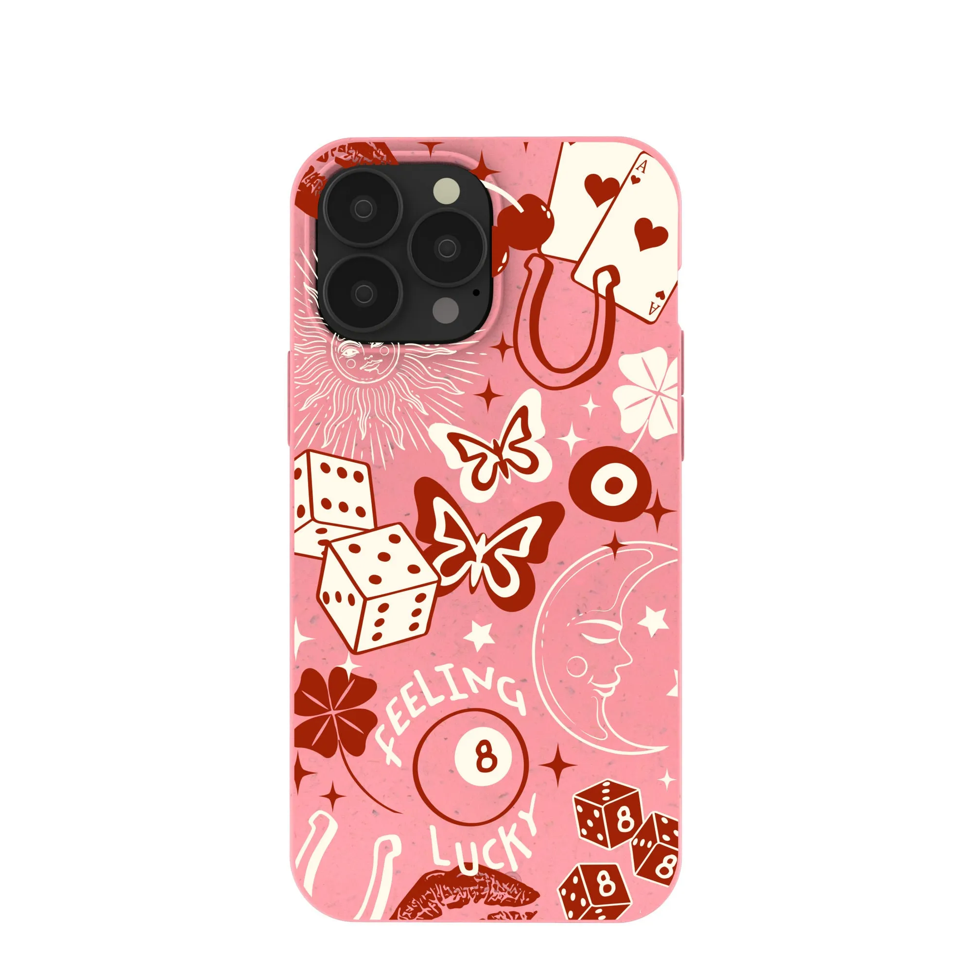Bubblegum Pink Feeling Lucky iPhone 13 Pro Max Case Vivid Detail