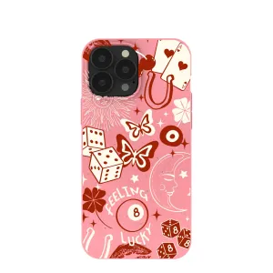 Bubblegum Pink Feeling Lucky iPhone 13 Pro Max Case Vivid Detail