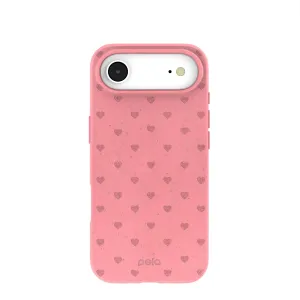 Practical Look Bubblegum Pink Hearts iPhone Air Case