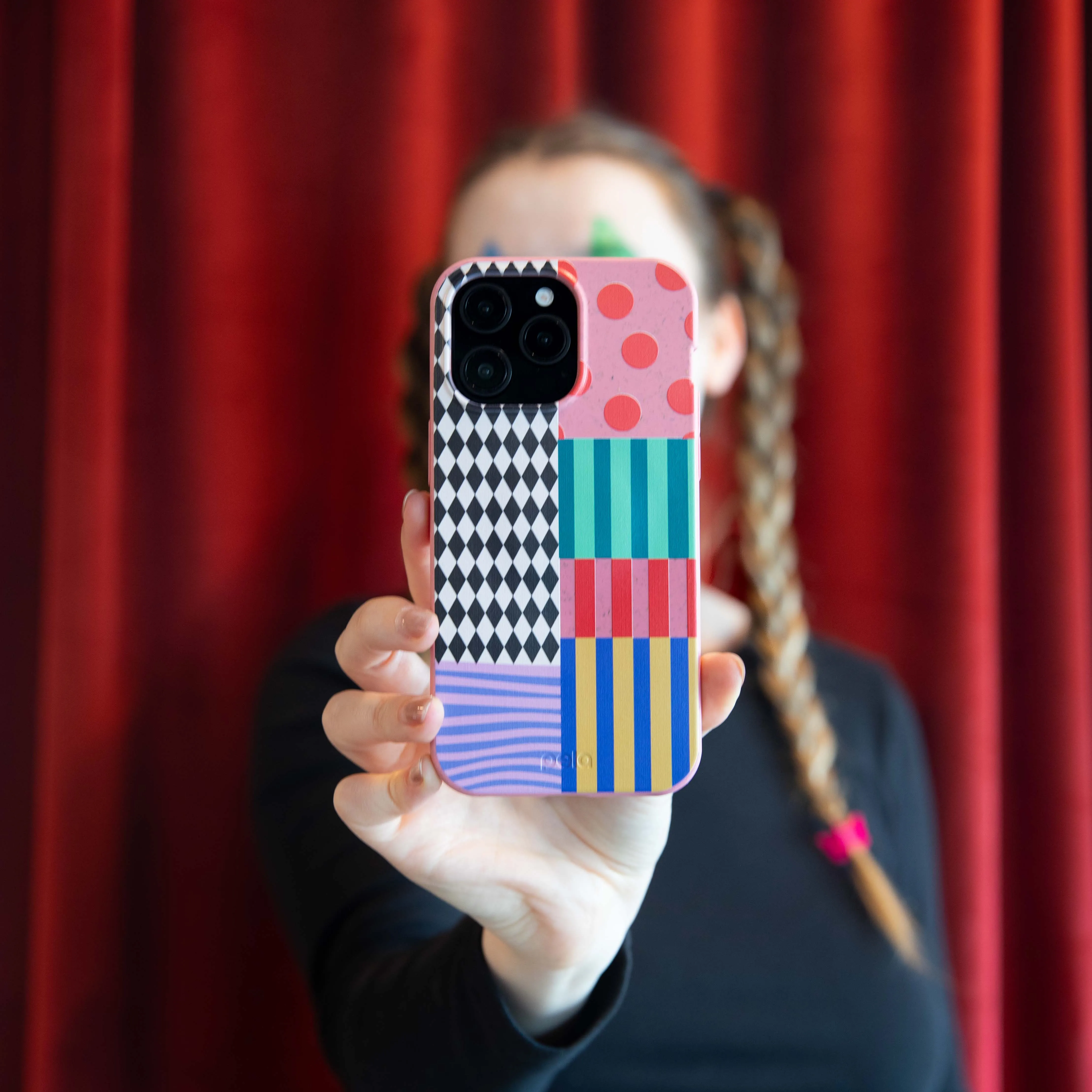 Durable Texture Layer Bubblegum Pink Juggling Colors iPhone Air Case