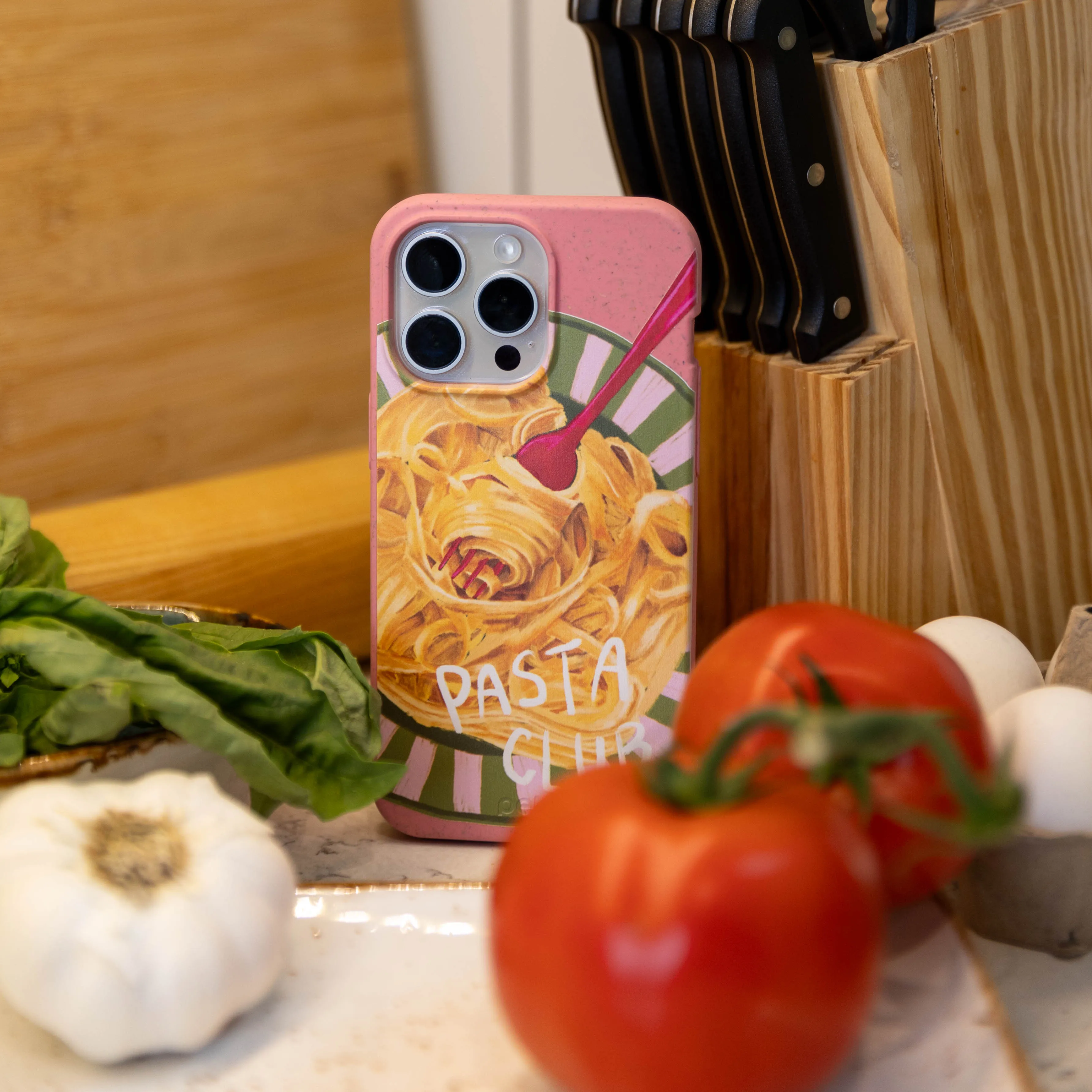 Compact Structure Luxury Pattern Bubblegum Pink Pasta Club iPhone Air Case